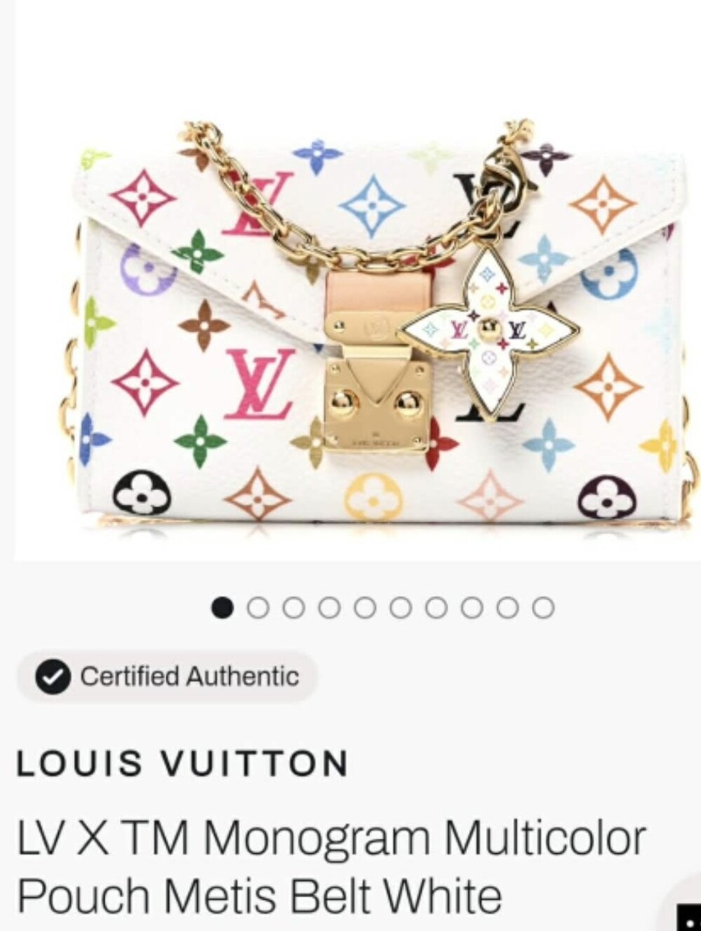 Louis Vuitton 1 Pouch Belt Bag in White Multicolor/ Murakami Monogram